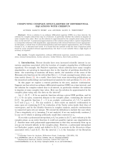 COMPUTING COMPLEX SINGULARITIES OF DIFFERENTIAL