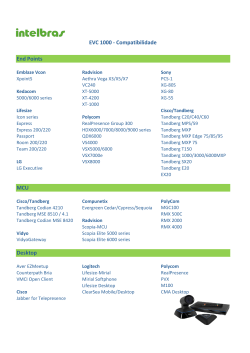 End Points MCU Desktop EVC 1000 - Compatibilidade