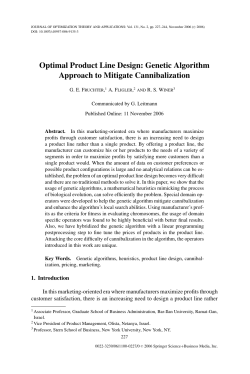 Optimal Product Line Design: Genetic Algorithm Approach to