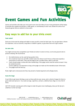 Event Games and Fun Activities