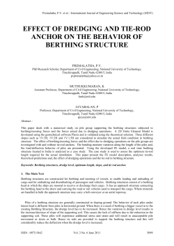 effect of dredging and tie-rod anchor on the