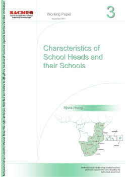 Characteristics of School Heads and their Schools Characteristics of