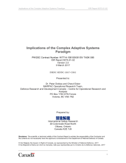 Implications of the Complex Adaptive Systems Paradigm