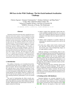 300 Faces in-the-Wild Challenge: The first facial landmark