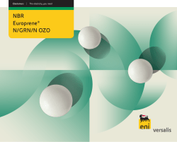 NBR Europrene&reg; N/GRN/N OZO - Versalis SpA