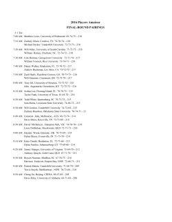 2016 final round tee times and pairings, july 11