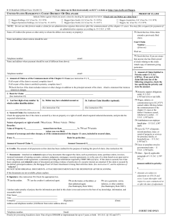PROOF OF CLAIM NOTE: Do not use this form to make a claim for