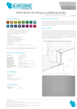 B-HYGIENIC HYGIWALL SANDWICH PANEL