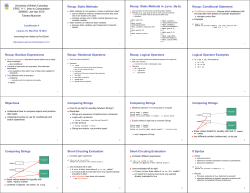 Static Methods in java.Math Recap
