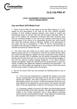Cap and Share 2010 Model Fund - Department for Communities
