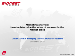 Marketing analysis: How to determine the value of