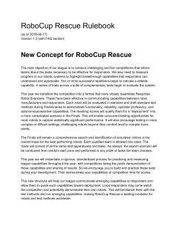 RoboCup Rescue Rulebook