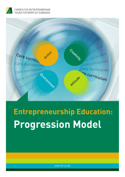 Progression Model - Fonden for Entrepren&oslash;rskab
