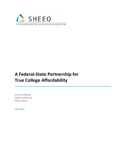A Federal-State Partnership for True College Affordability