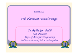 Pole Placement Control Design