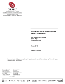 Models for a Fair Humanitarian Relief Distribution