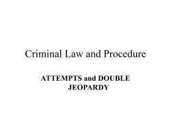 Criminal Law and Procedure