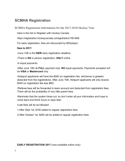 SCMHA Registration