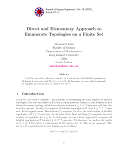Direct and Elementary Approach to Enumerate Topologies on a