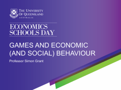 games and economic (and social) behaviour