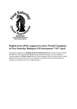 Rajlich Iweta (POL) topped two active World Champions