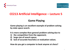 CE213 Artificial Intelligence &ndash; Lecture 5