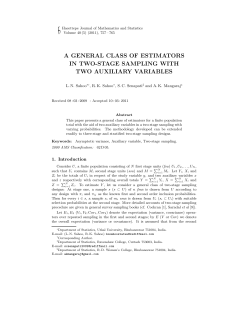 a general class of estimators in two