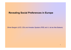 Revealing Social Preferences in Europe