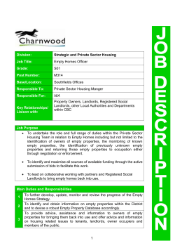 Empty Homes Officer M314 JD and Ps