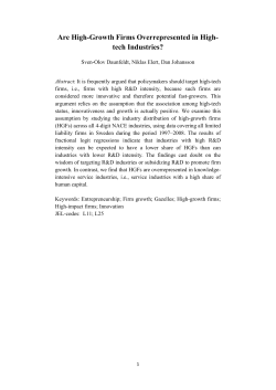 Are High-Growth Firms Overrepresented in High