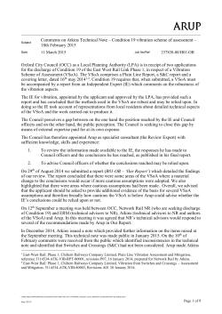 Comments on Atkins Technical Note &ndash; Condition 19
