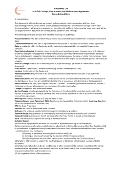 CircoSense Ltd Proof of Concept, Procurement and Maintenance
