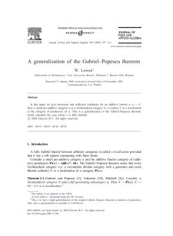 A generalization of the Gabriel&ndash;Popescu theorem