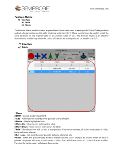 Position Matrix 1) Interface a) Main