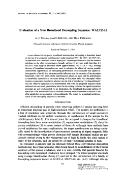 IEvaluation of a New Broadband Decoupling Sequence: WALTZ-16