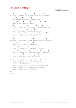 Deep Blue Something Breakfast at Tiffany`s