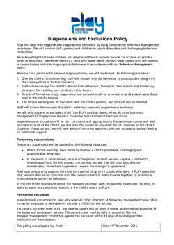 Suspension and Exclusion V2
