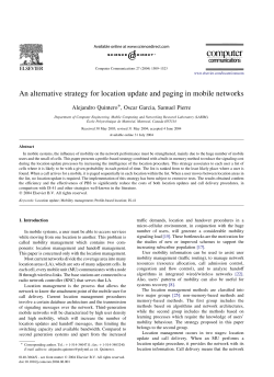 An alternative strategy for location update and paging in