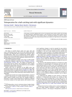 Neural Networks Teleoperation for a ball-catching task