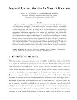Sequential Resource Allocation for Nonprofit Operations