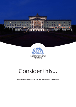 Consider this… - The Northern Ireland Assembly