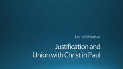 Justification and Union with Christ in Paul