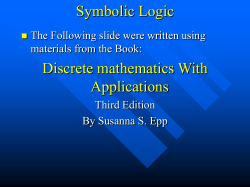 Symbolic Logic - WikiStudent, Unisa student wiki