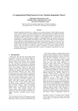 A Computational Model based on Gross` Emotion Regulation Theory