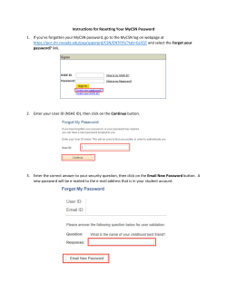 Reset MyCSN Password