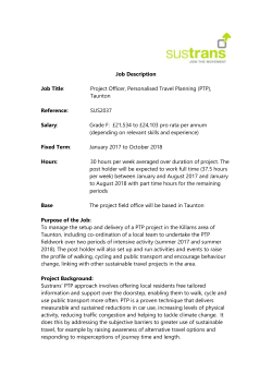 Job Description Job Title: Project Officer, Personalised Travel