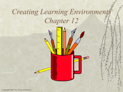 Classroom Management Chapter 11