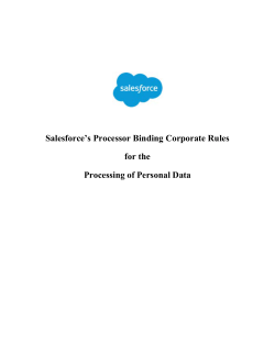 Salesforce Processor Binding Corporate Rule