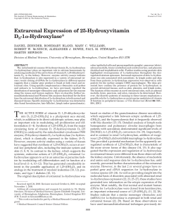 Extrarenal Expression of 25-Hydroxyvitamin D3 -1 - Direct-MS