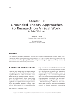 Grounded Theory Approaches to Research on Virtual Work: